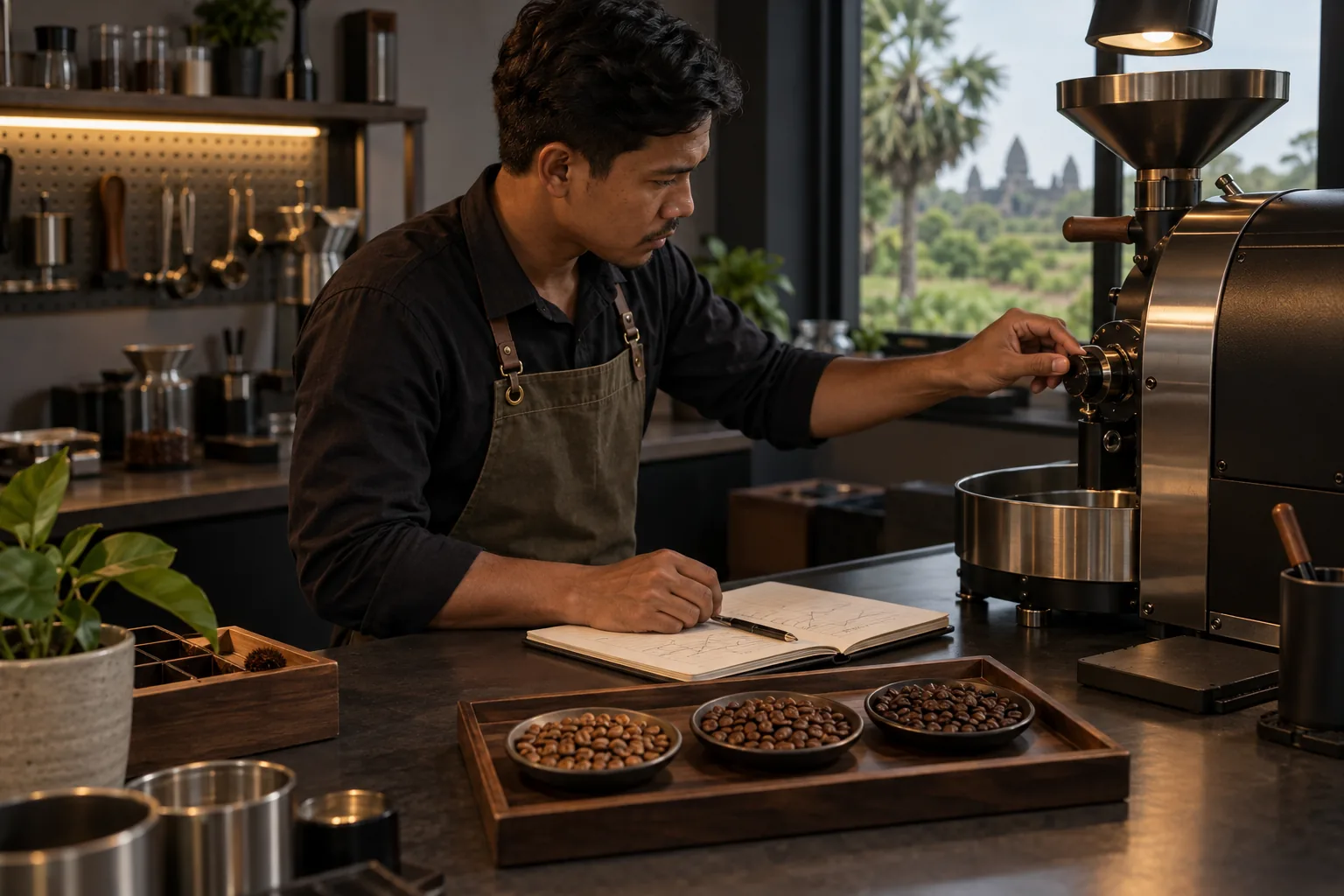 Custom roasting and coffee profile development at Origin Coffee Cambodia (OCC.)
